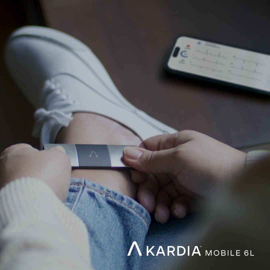 AliveCor KardiaMobile 6-Lead Personal EKG Monitor – Six Views of The Heart – Detects AFib and Irregular Arrhythmias – Instant Results in 30 Seconds – Works with Most Smartphones
