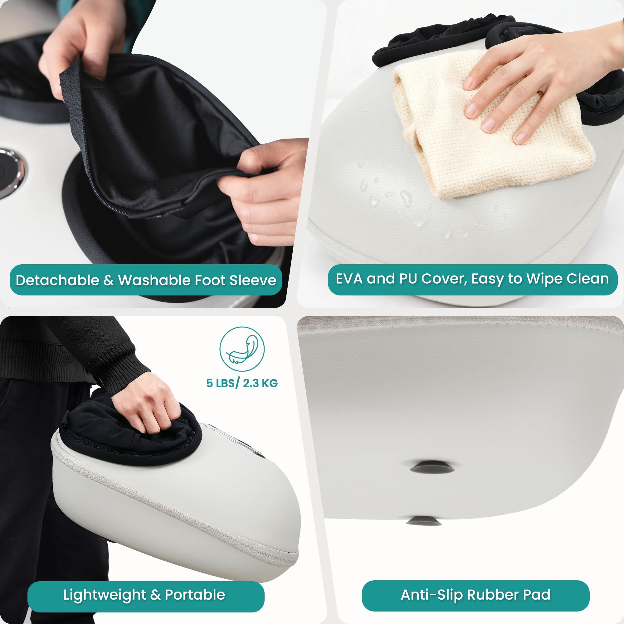 Nekteck Shiatsu Foot Massager with Heat, FSA Eligible Deep Kneading Therapy Air Compression, HSA Feet Massage Improve Blood Circulation Foot Wellness Soothing Pain Relief, Relax for Home Office Use