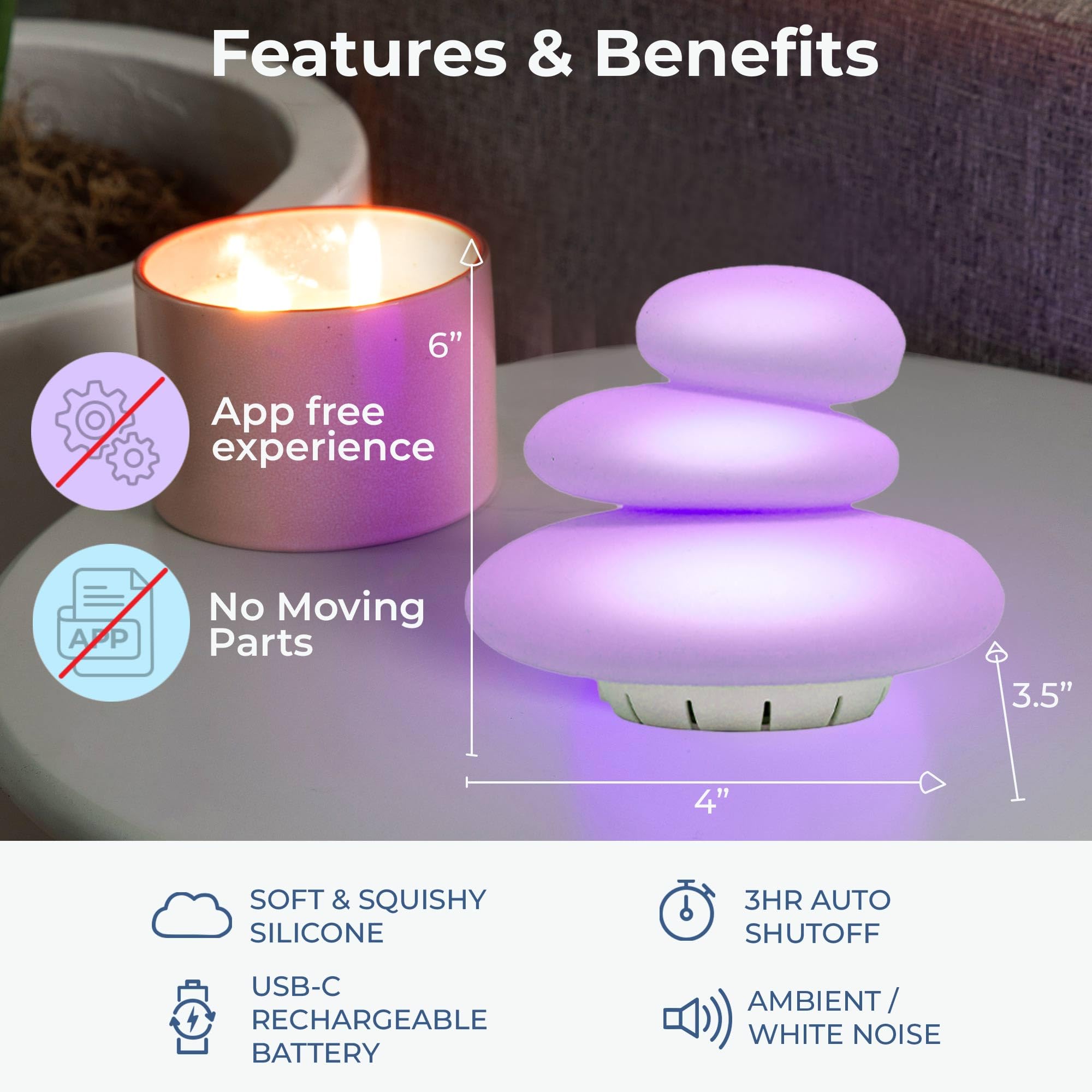 Mindsight 'Breathing Buddha' Guided Visual Meditation Tool for Mindfulness | Slow Your Breathing & Calm Your Mind for Stress & Anxiety Relief | Perfect for Adults & Kids | Relaxing Self Care Gift