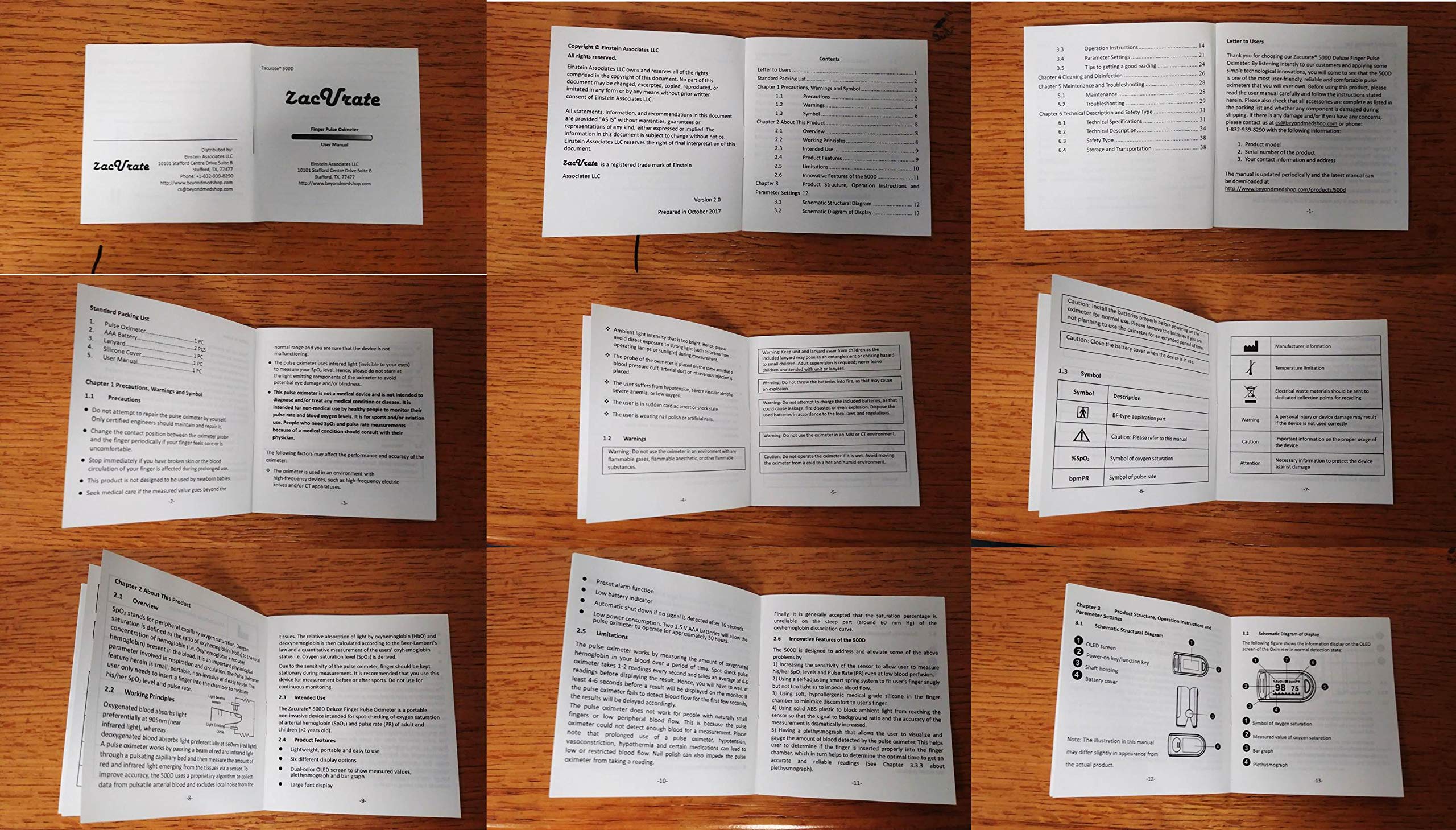 Zacurate Pro Series 500DL Fingertip Pulse Oximeter Blood Oxygen Saturation Monitor with Silicone Cover, Batteries and Lanyard (Royal Black)