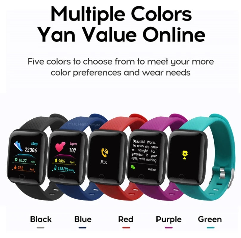 Smart Fitness Tracker Bracelet with Color Screen Health Reminders Exercise Step Counting Intelligent Information Notifications